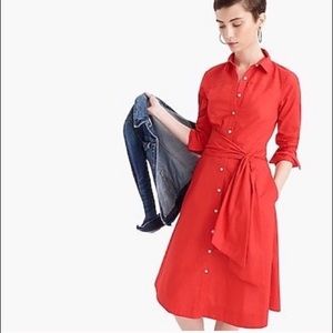 J Crew Tie-Waist Shirt Dress